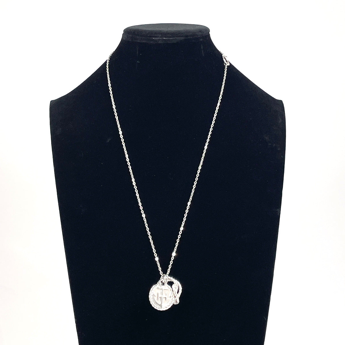 HERMES Necklace metal Silver cordage rope