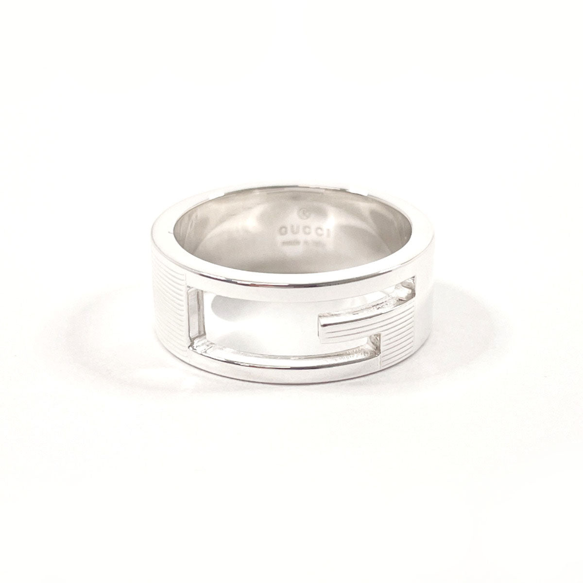 GUCCI Ring Silver925 Silver Branded Cutout G Women 15 Used