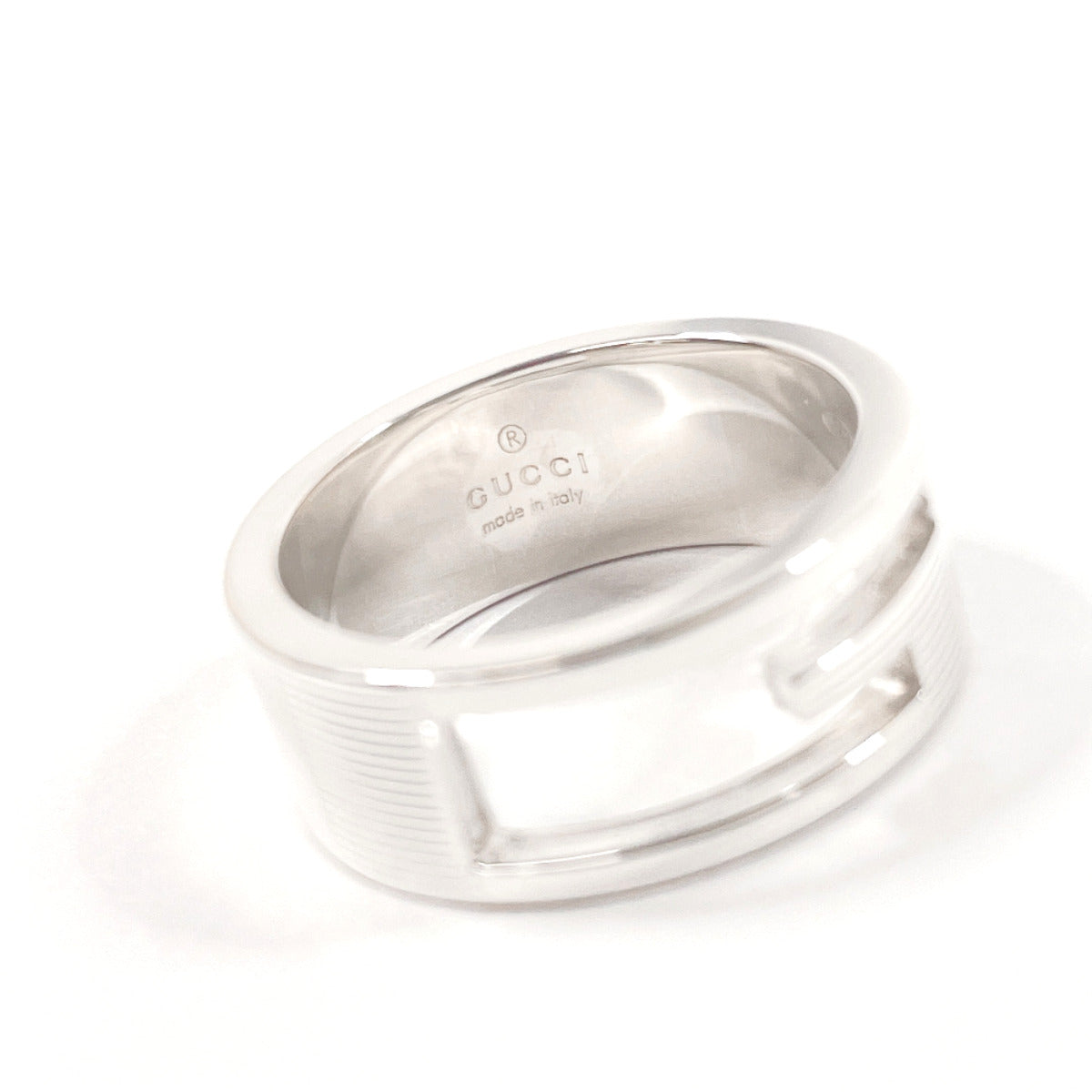 GUCCI Ring Silver925 Silver Branded Cutout G Women 15 Used