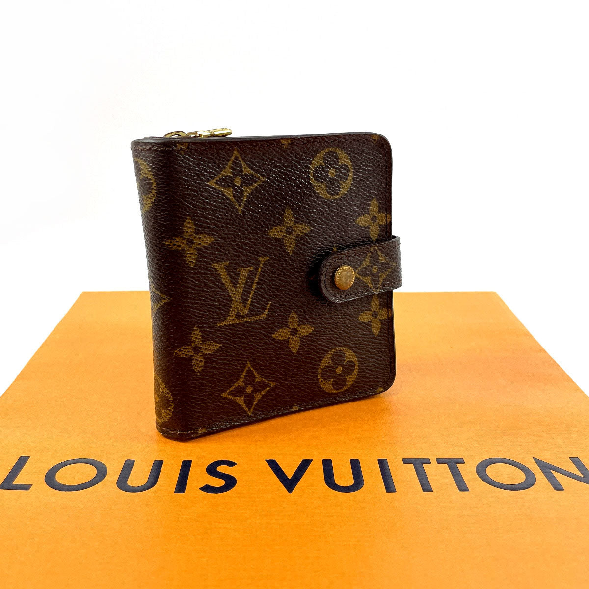 LOUIS VUITTON Bifold Wallet M61667 Monogram canvas Brown Compact zip