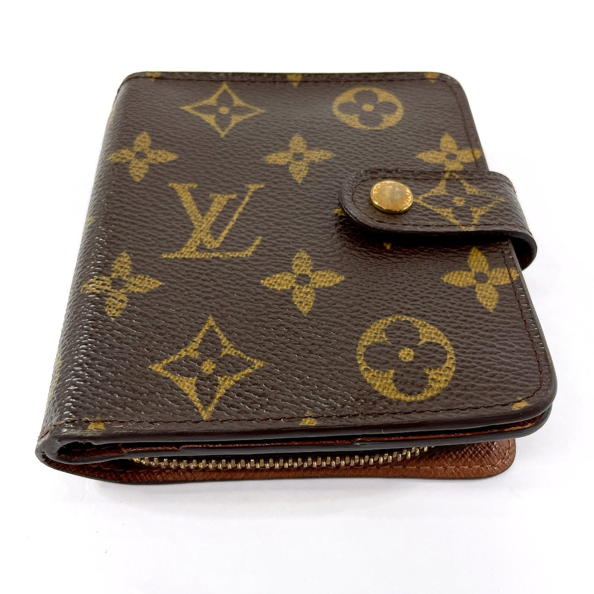 LOUIS VUITTON Bifold Wallet M61667 Monogram canvas Brown Compact zip