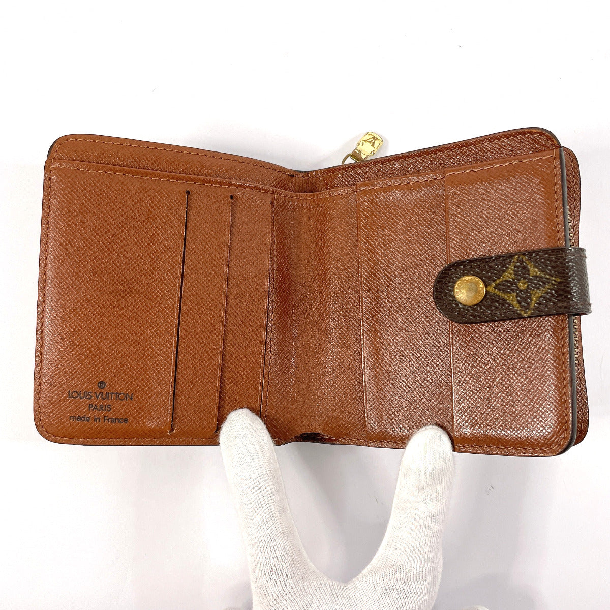 LOUIS VUITTON Bifold Wallet M61667 Monogram canvas Brown Compact zip