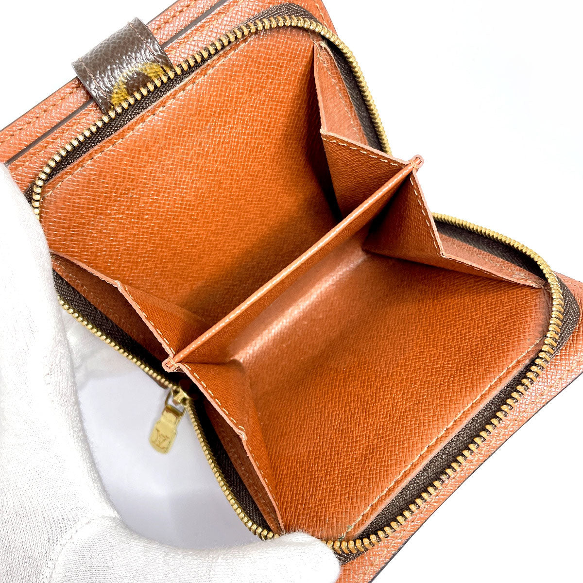 LOUIS VUITTON Bifold Wallet M61667 Monogram canvas Brown Compact zip