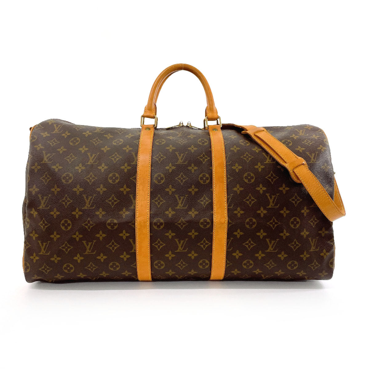 LOUIS VUITTON Boston Duffel bag M41414 Monogram canvas Brown Keepall  bandouliere 55