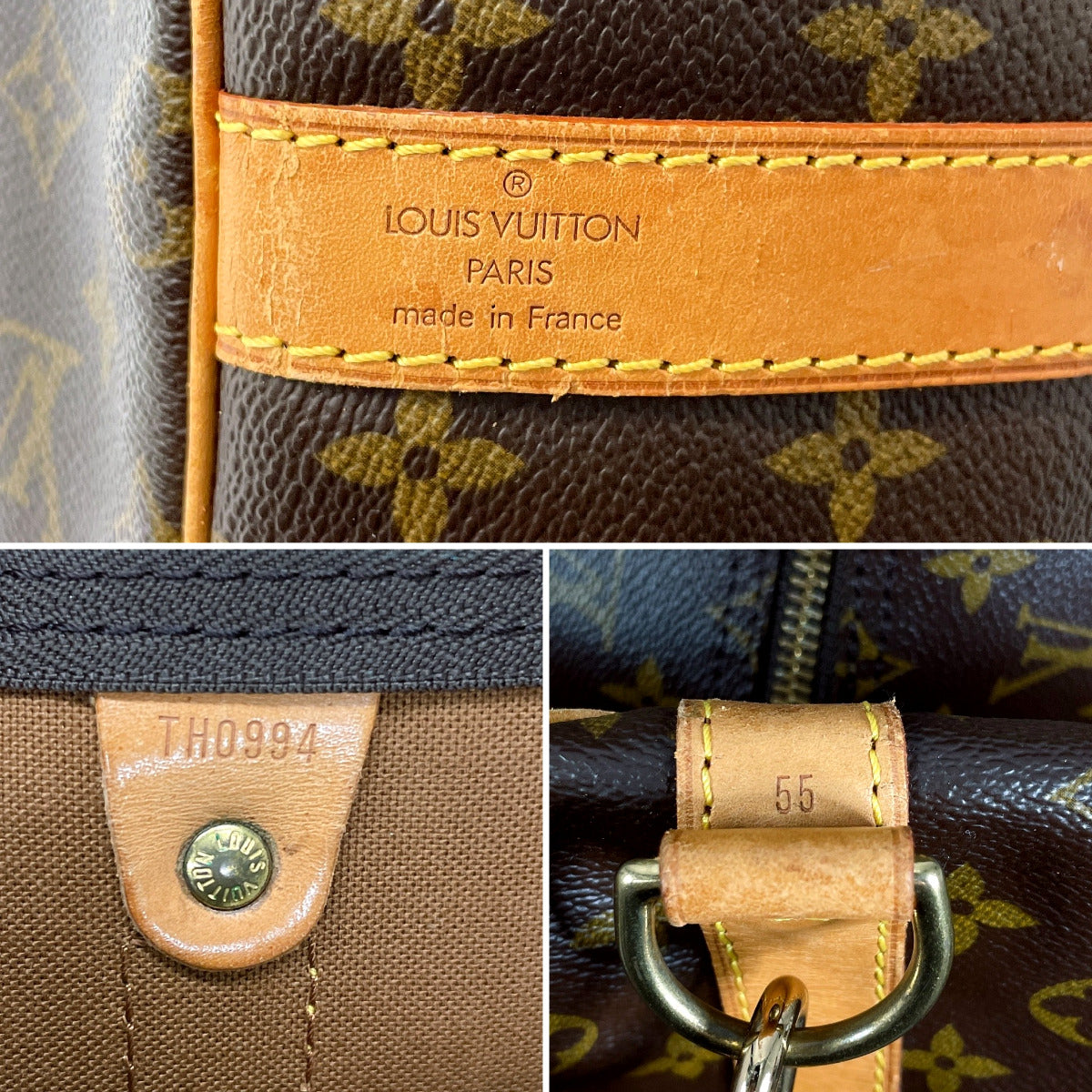 LOUIS VUITTON Boston Duffel bag M41414 Monogram canvas Brown Keepall  bandouliere 55