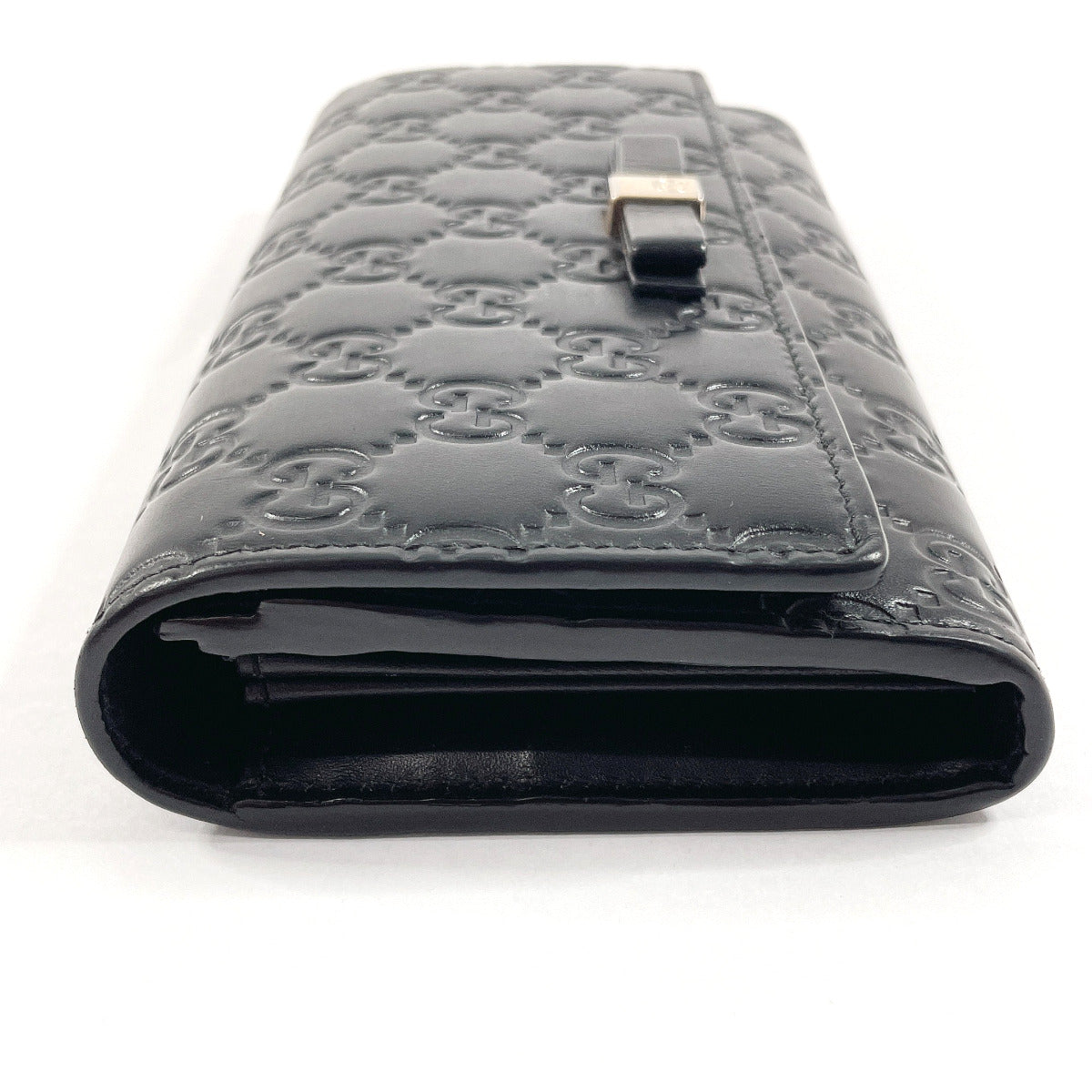 GUCCI Long Wallet Purse 388679 Sima leather black ribbon