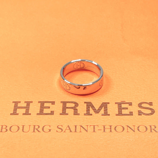 HERMES Ring K18 white gold Silver Eclipse Luban
