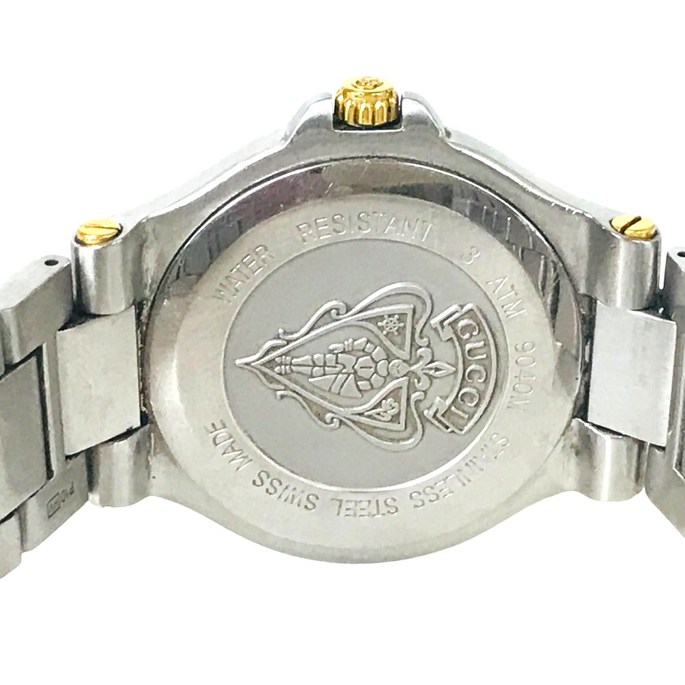 GUCCI Watches Quartz 9040M Stainless Steel Silver Date combination Gold Plated Ivory dial