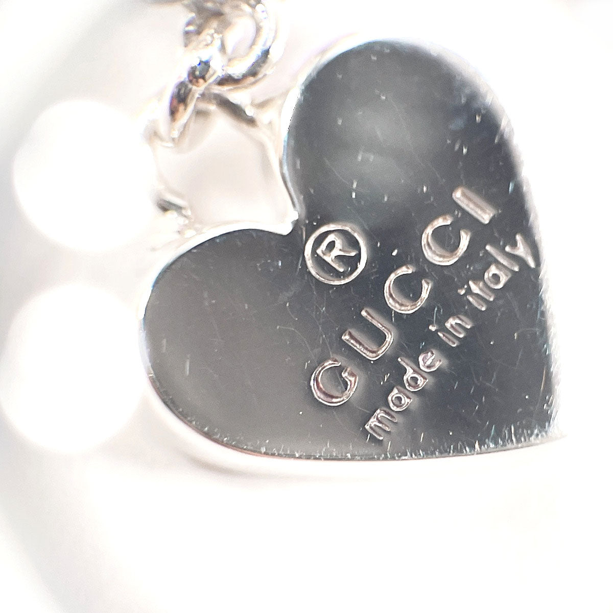 GUCCI Pierce Silver925, Amethyst Silver heart