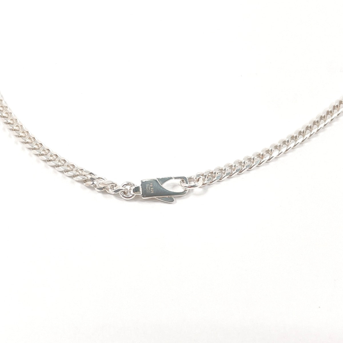 GUCCI Necklace Silver925 , Leather Silver GG Tag Chain