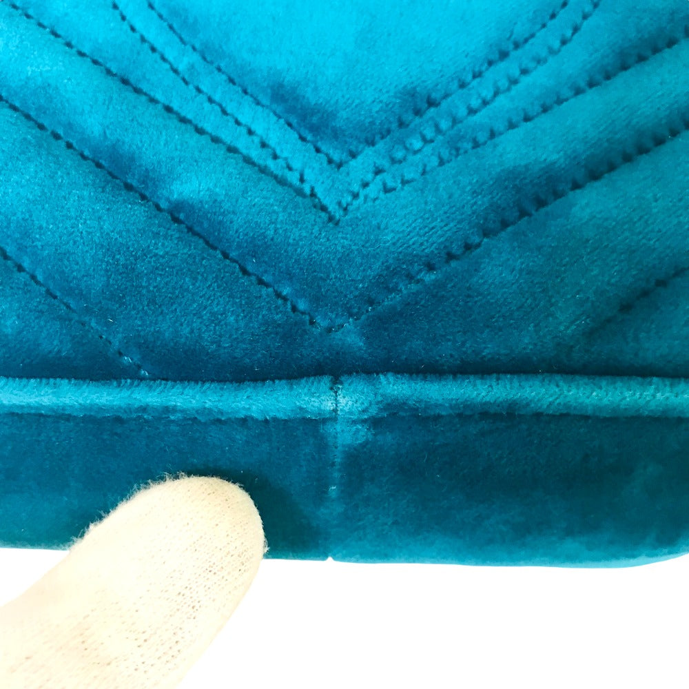 GUCCI Shoulder Bag 443497 Velor green GG Marmont