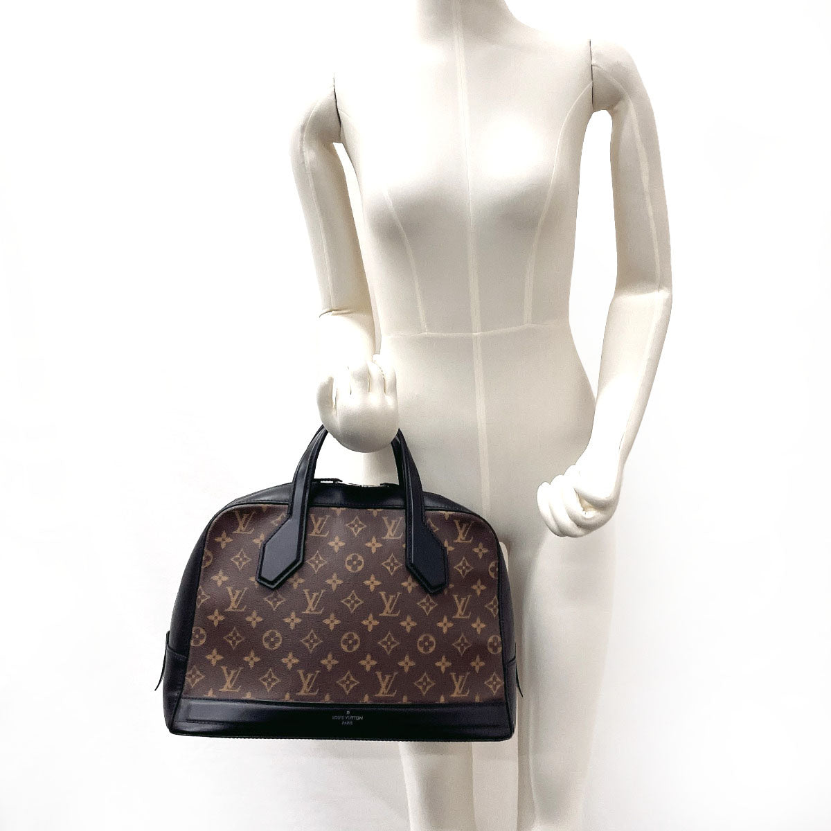 LOUIS VUITTON Handbag M40272 Monogram macacer Brown 2WAY Dora MM