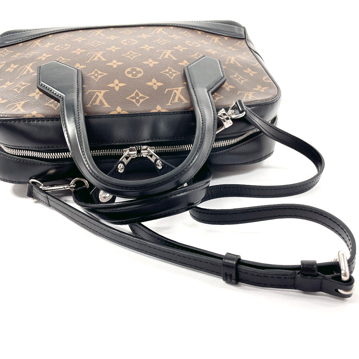 LOUIS VUITTON Handbag M40272 Monogram macacer Brown 2WAY Dora MM
