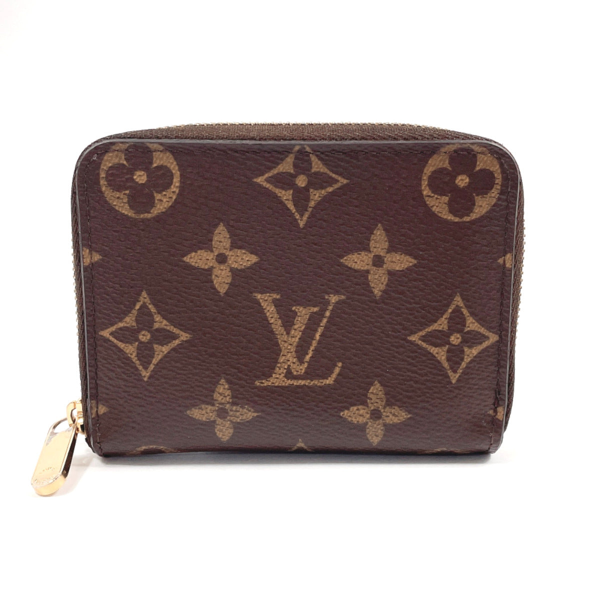 LOUIS VUITTON Coin case M60067 Monogram canvas Brown Zippy coin purse unisex Used