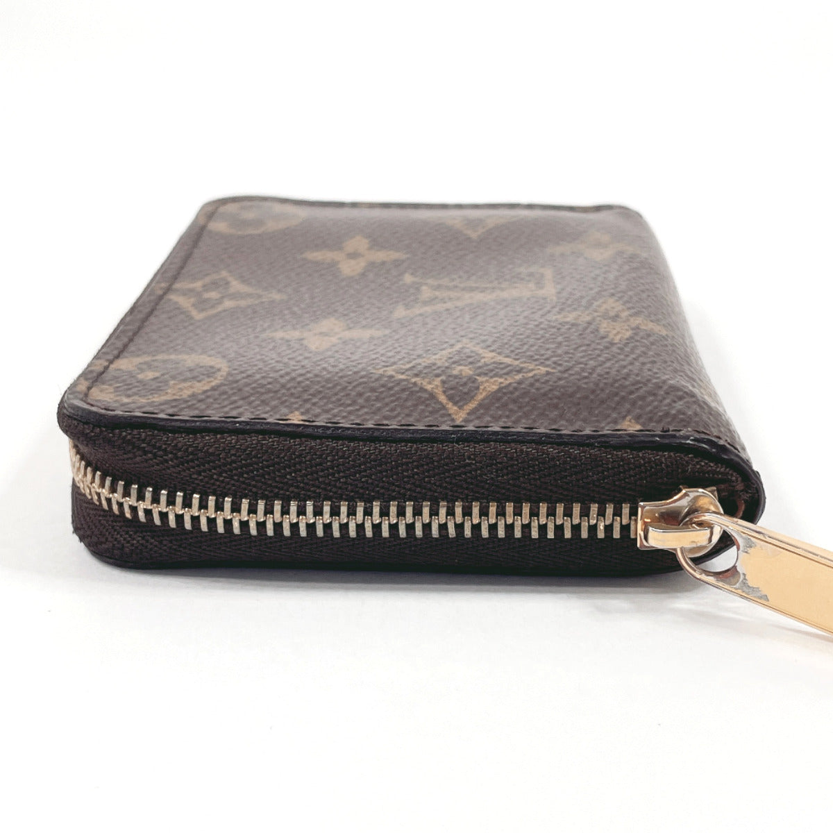 LOUIS VUITTON Coin case M60067 Monogram canvas Brown Zippy coin purse unisex Used