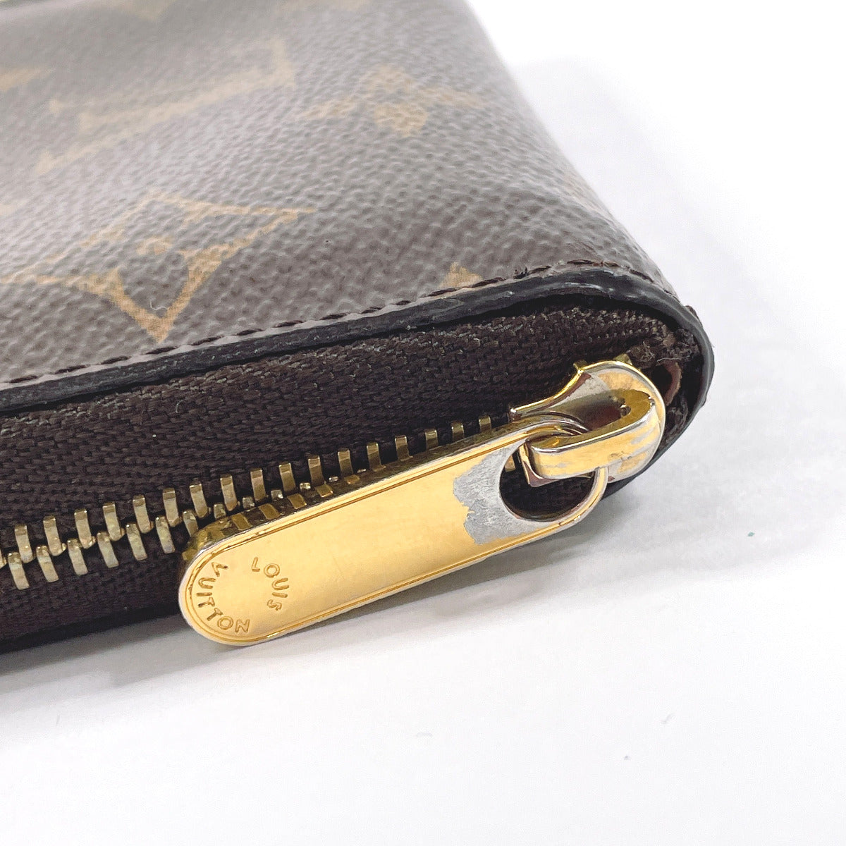 LOUIS VUITTON Coin case M60067 Monogram canvas Brown Zippy coin purse unisex Used