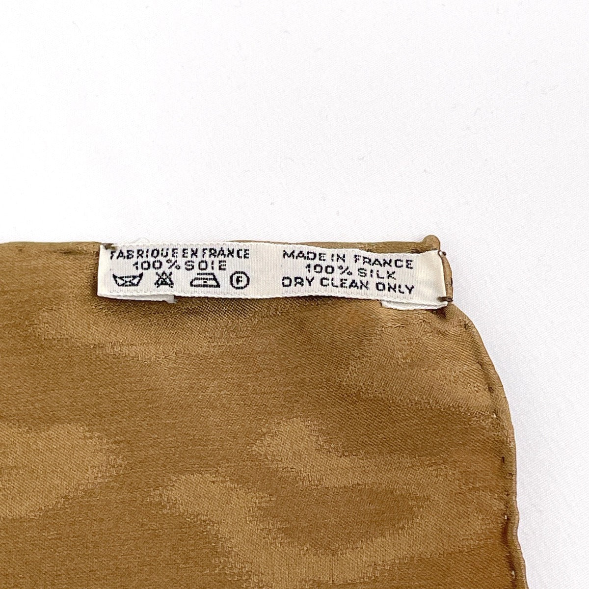 HERMES scarf Silk, 100% silk Brown KENYA Kenya Animal Carre 90 Women Used