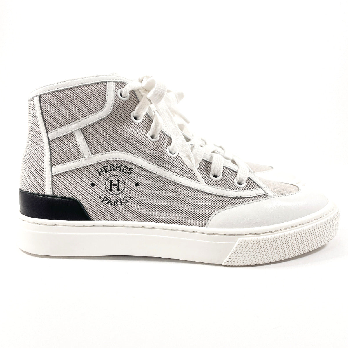 HERMES sneakers H231028Z PN370 Canvas, Leather white Get Up 37