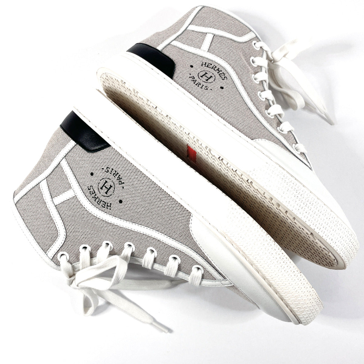 HERMES sneakers H231028Z PN370 Canvas, Leather white Get Up 37