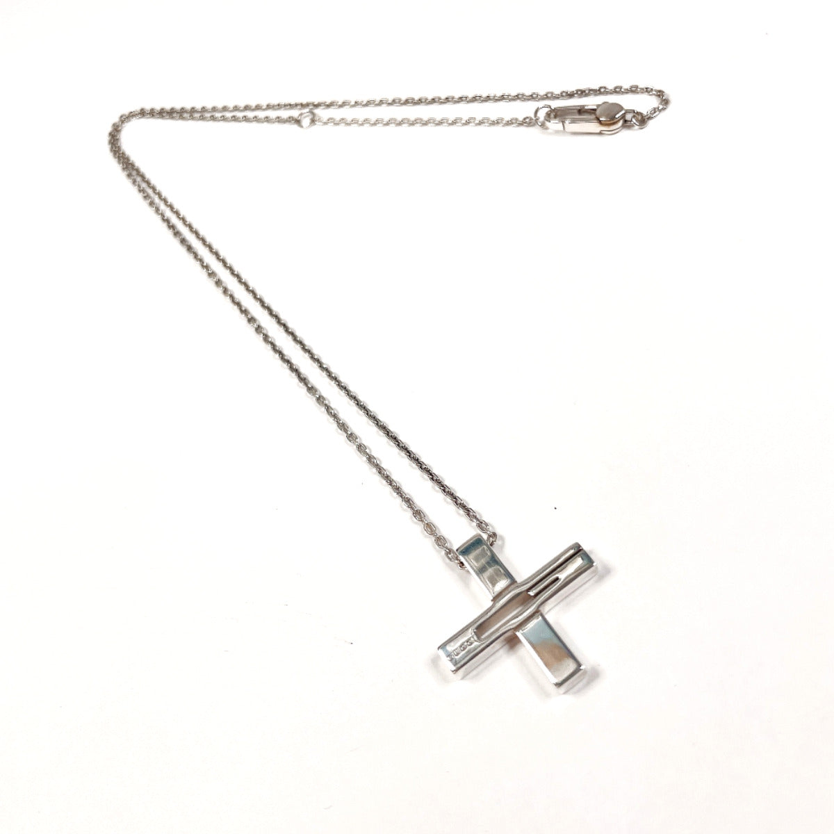 GUCCI Necklace Silver925 Silver Cross Cutout G