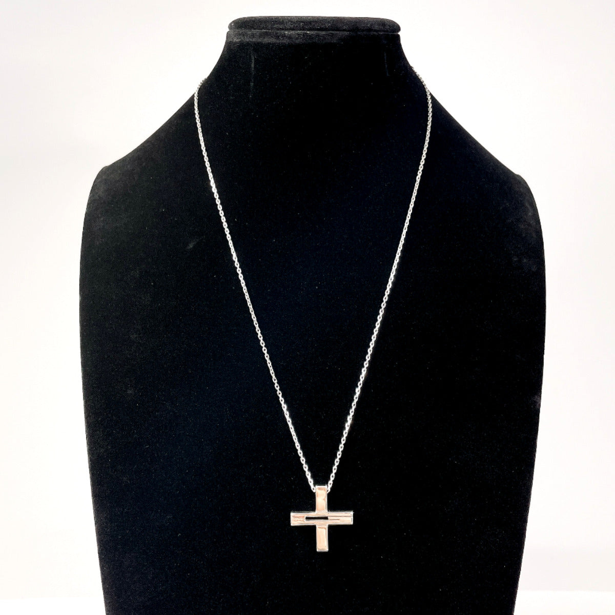 GUCCI Necklace Silver925 Silver Cross Cutout G