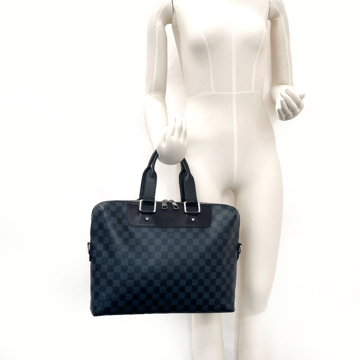 LOUIS VUITTON Business bag N42241 Damier Cobalt black 2WAY Porto Documents Jules mens Used