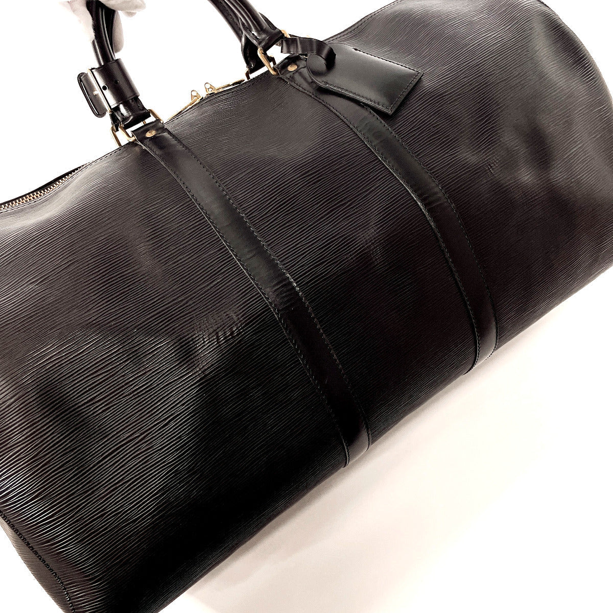 LOUIS VUITTON Boston Duffel bag M42952 Epi Leather black Keepall  55