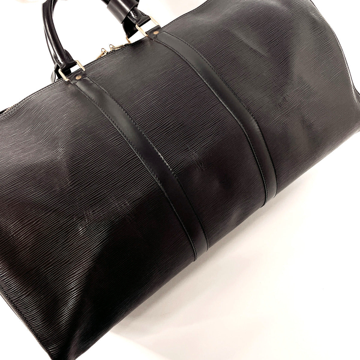 LOUIS VUITTON Boston Duffel bag M42952 Epi Leather black Keepall  55