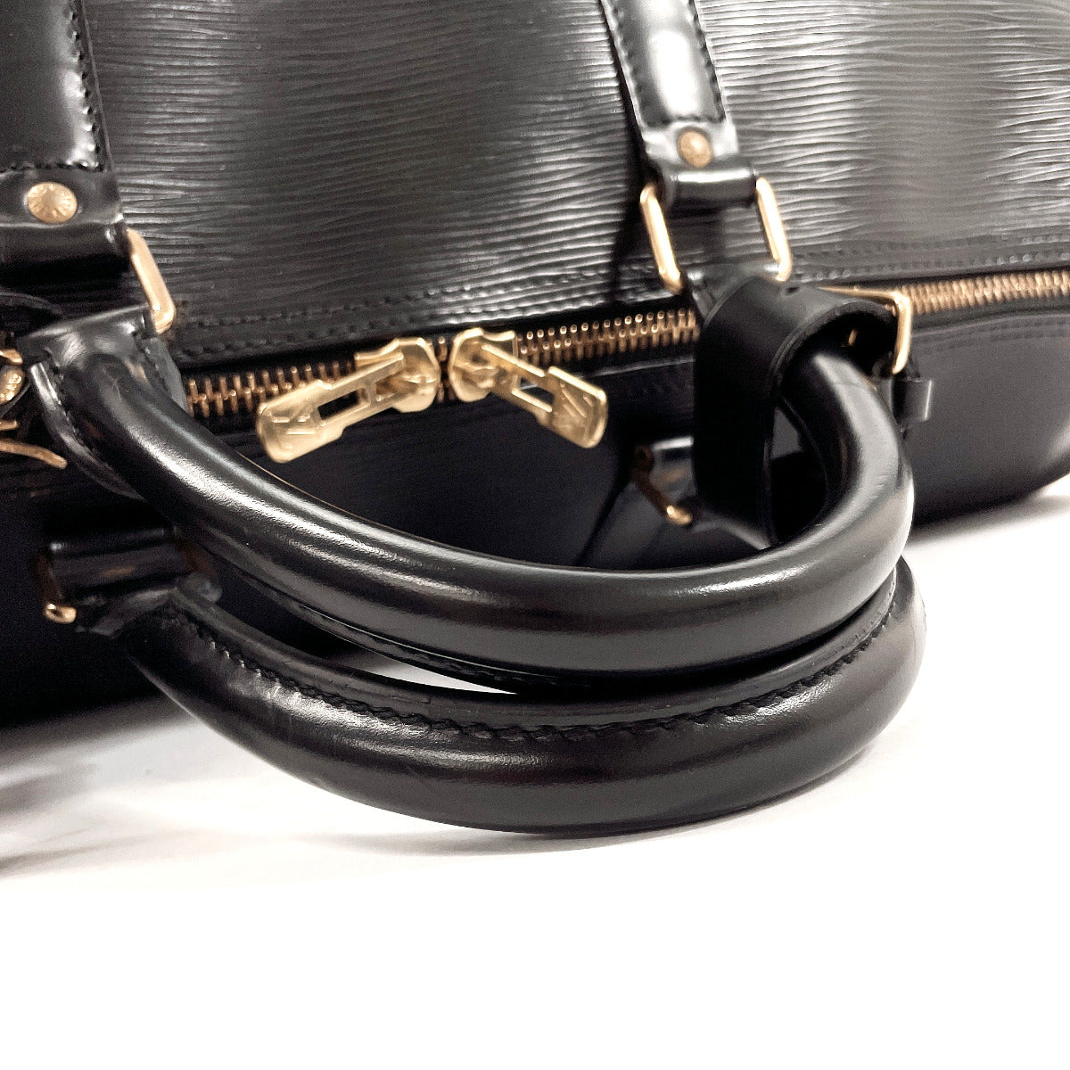 LOUIS VUITTON Boston Duffel bag M42952 Epi Leather black Keepall  55