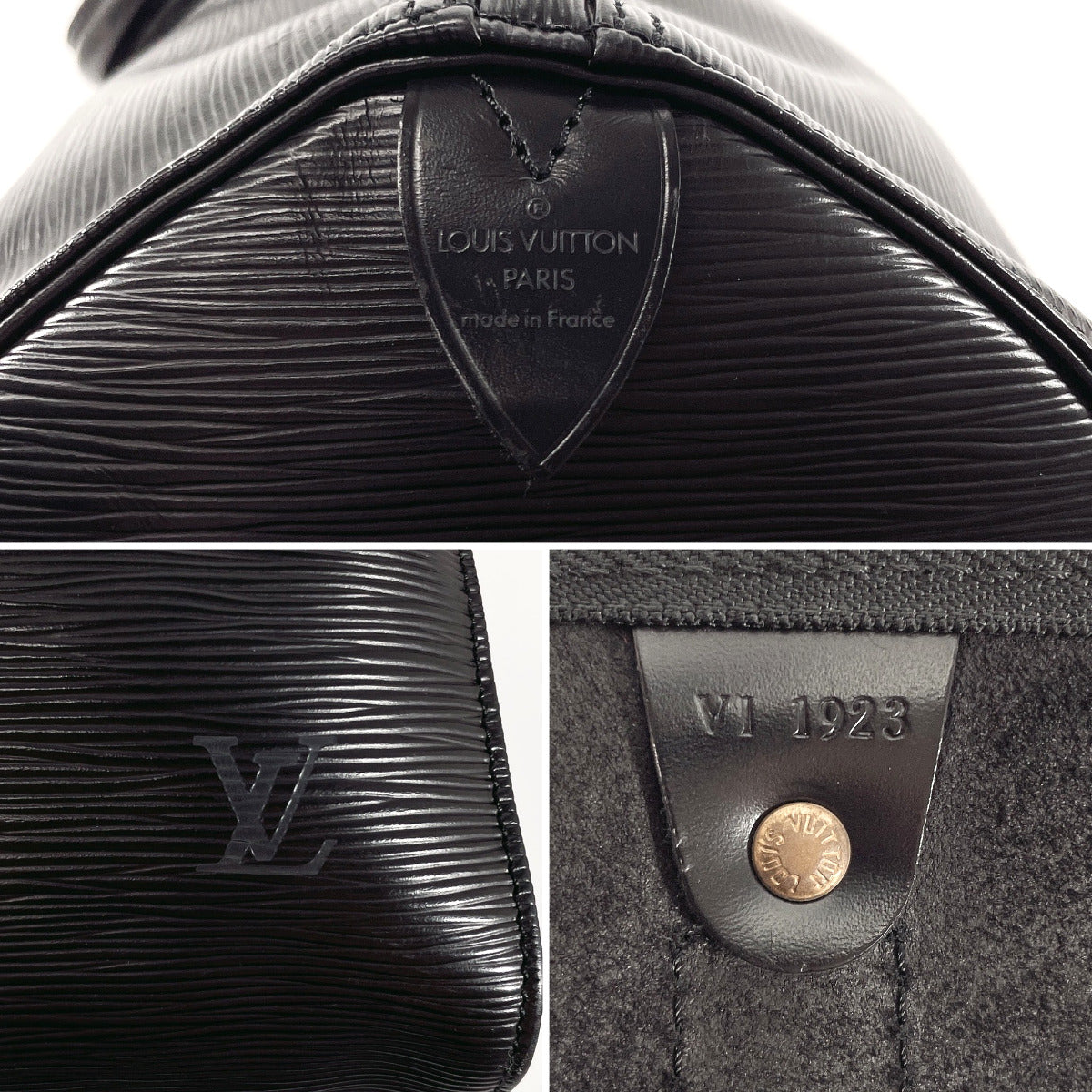 LOUIS VUITTON Boston Duffel bag M42952 Epi Leather black Keepall  55