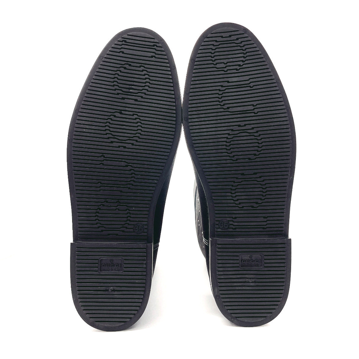GUCCI Rain shoes rubber black GG rain boots 36
