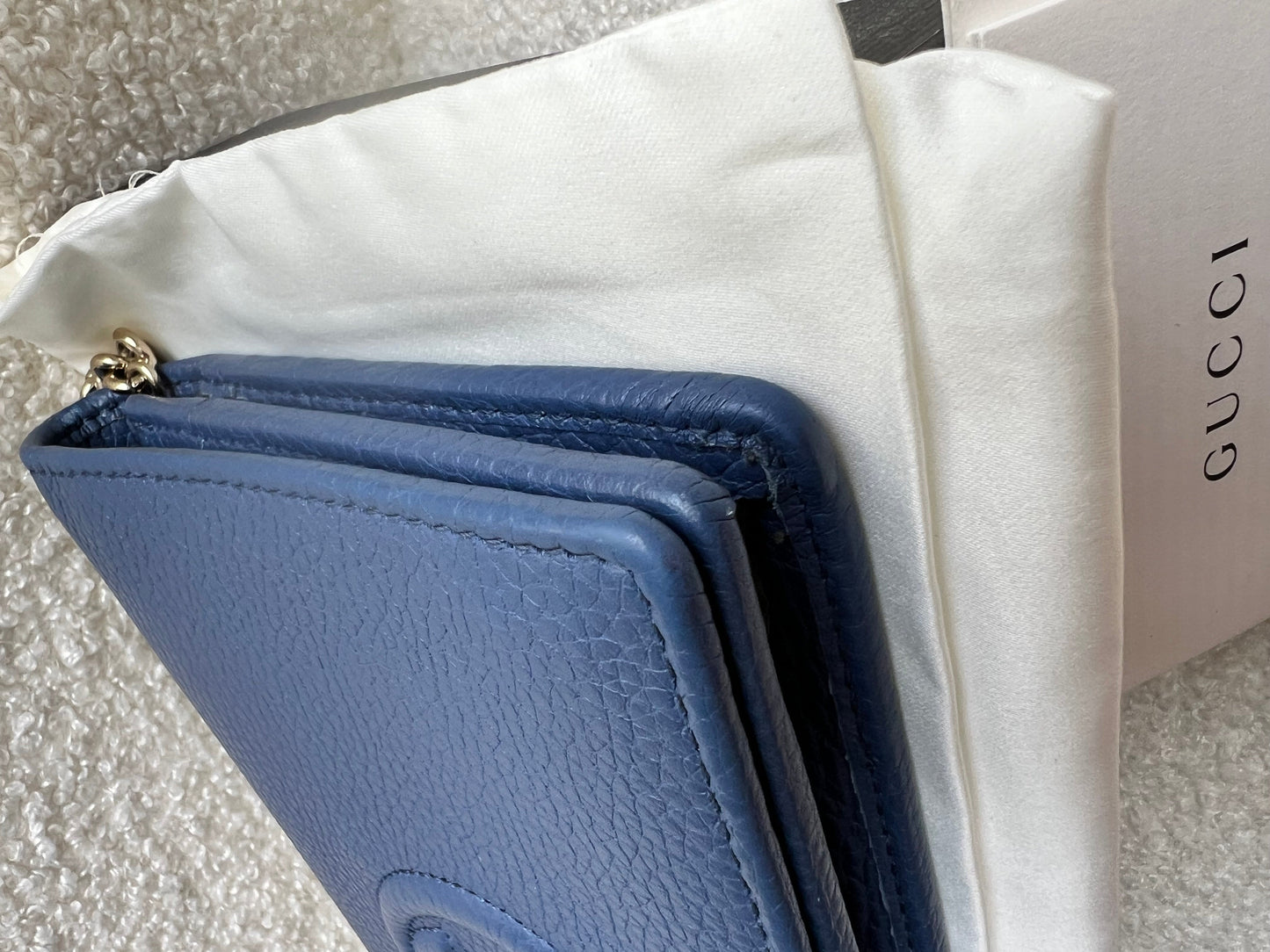 Gucci Blue Soho Chain Wallet