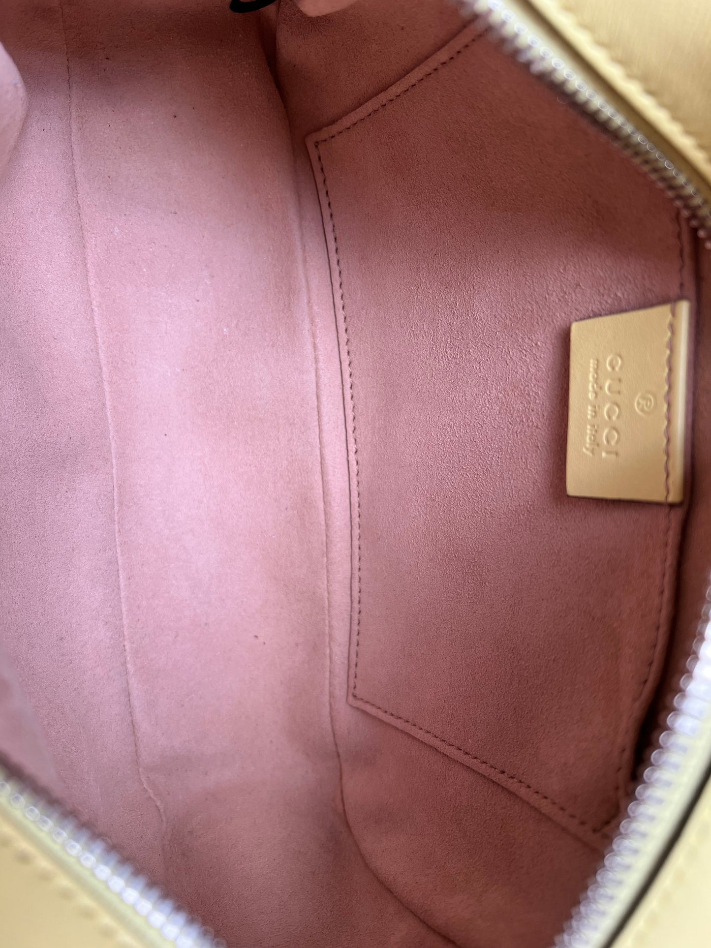 Gucci GG Pale Yellow Marmont Small Shoulder Bag (RRP £1340)