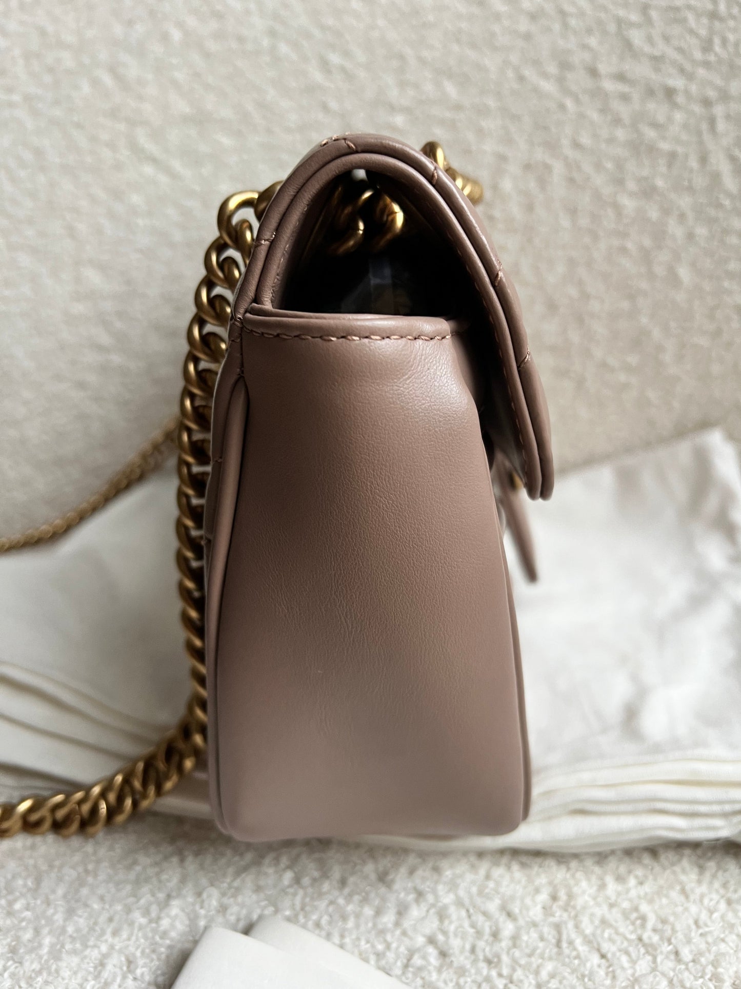 Gucci GG Dusty Pink Marmont Small Shoulder Bag (RRP £2070)