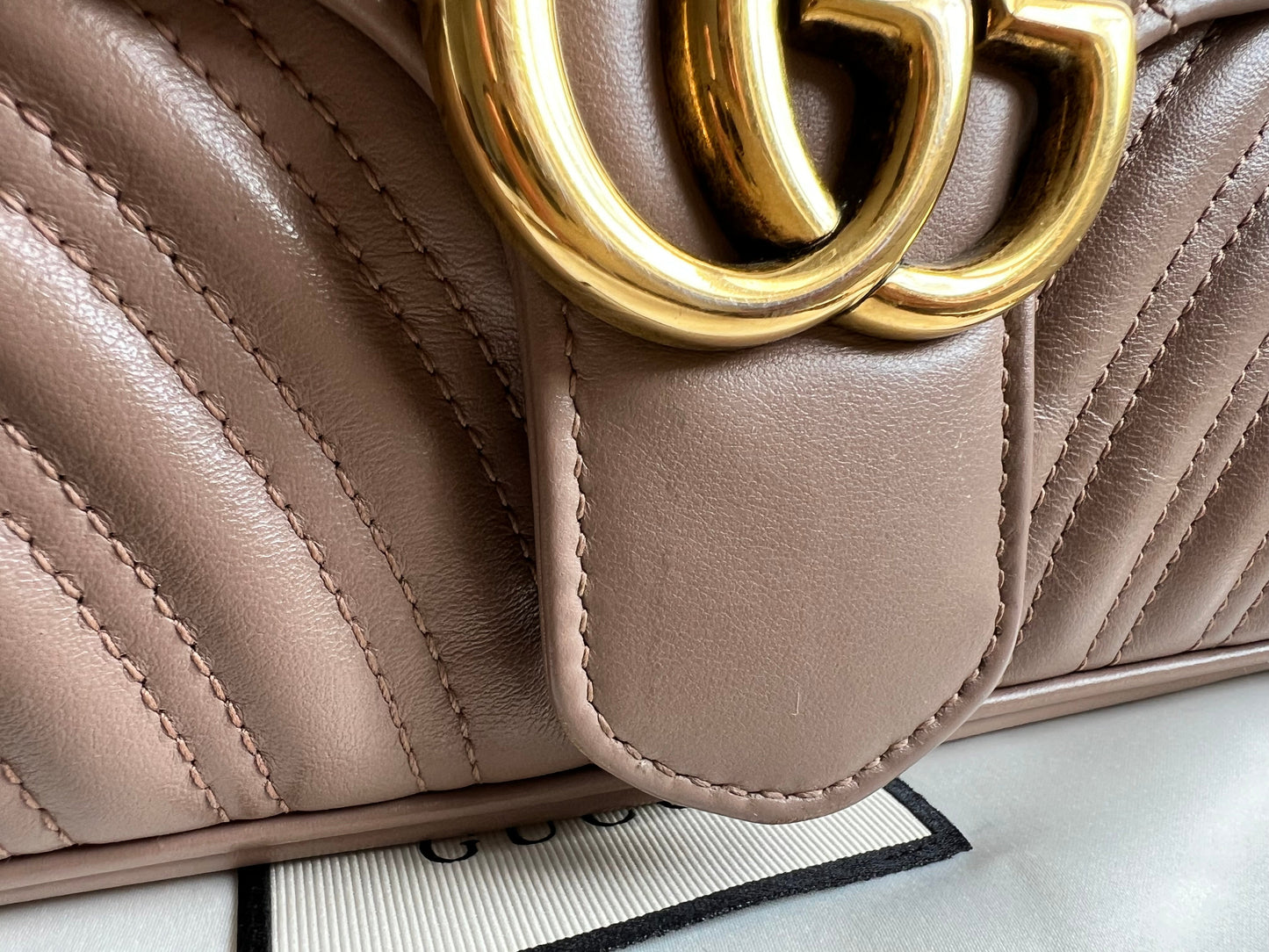 Gucci GG Dusty Pink Marmont Small Shoulder Bag (RRP £2070)