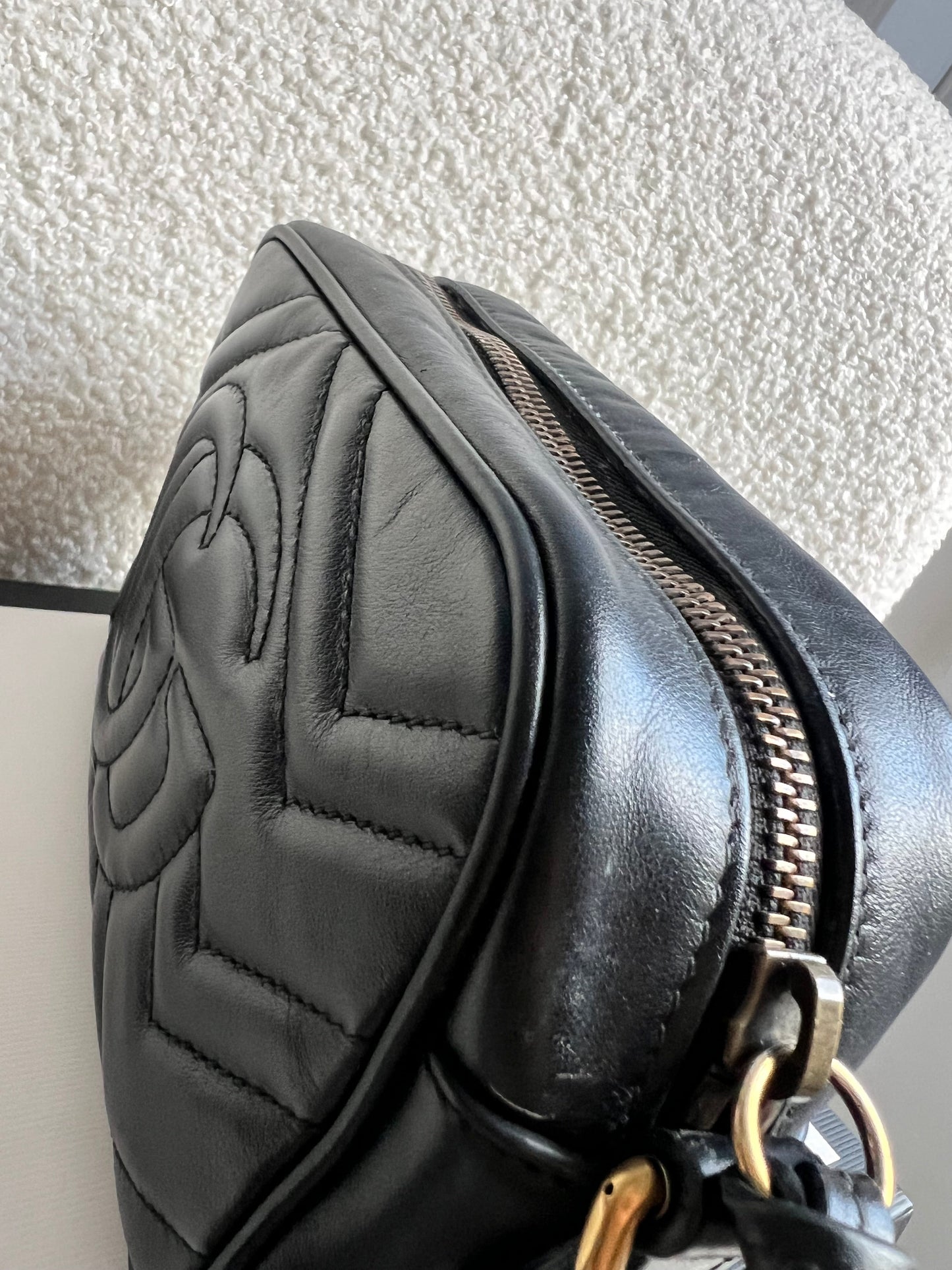 Gucci GG Black Marmont Mini Shoulder Bag (RRP £1,360)