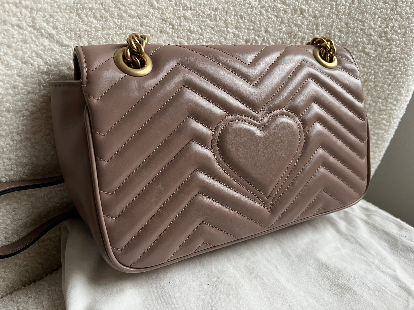 Gucci GG Dusty Pink Marmont Small Shoulder Bag (RRP £2070)