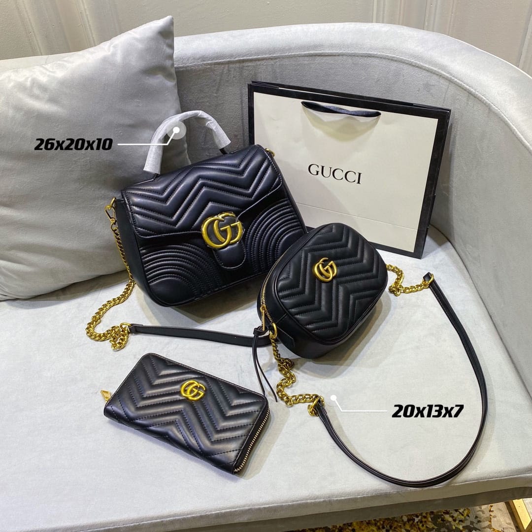 Gucci Marmont Matelassè Top Handle Handbag Sets