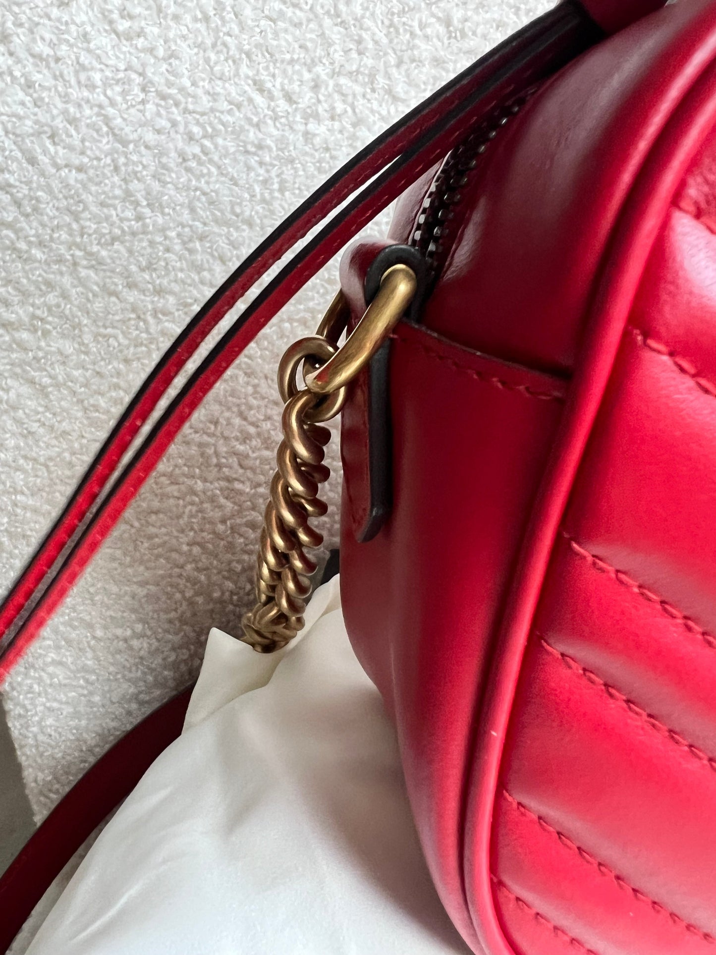 Gucci GG Red Marmont Small Shoulder Bag (RRP £1,440)