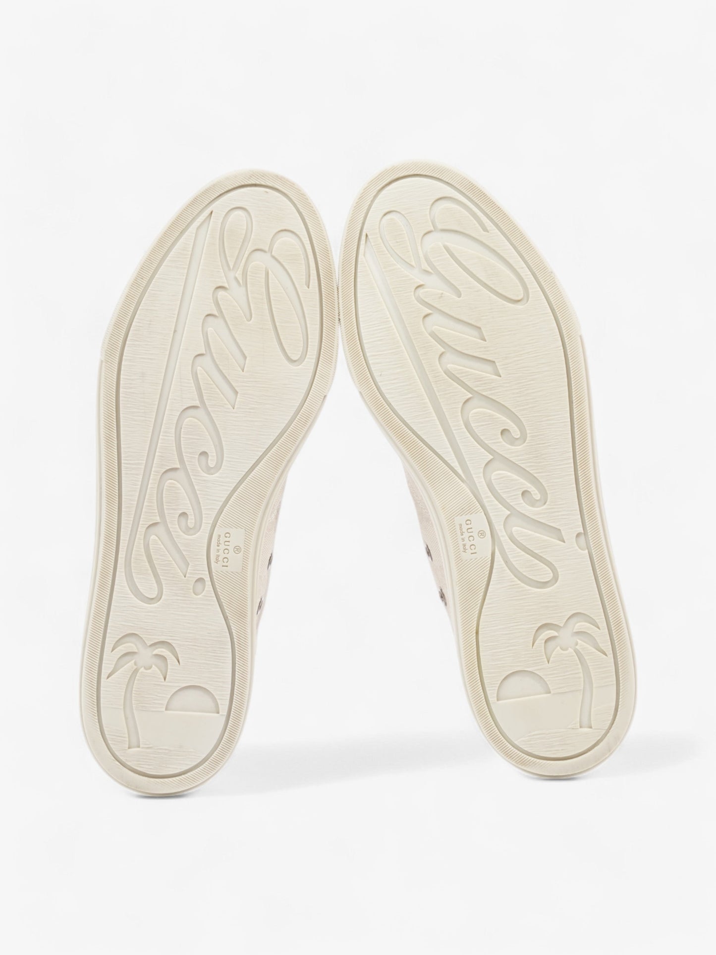 Gucci GG High-Top Sneakers Beige  Canvas EU 38.5 UK 5.5