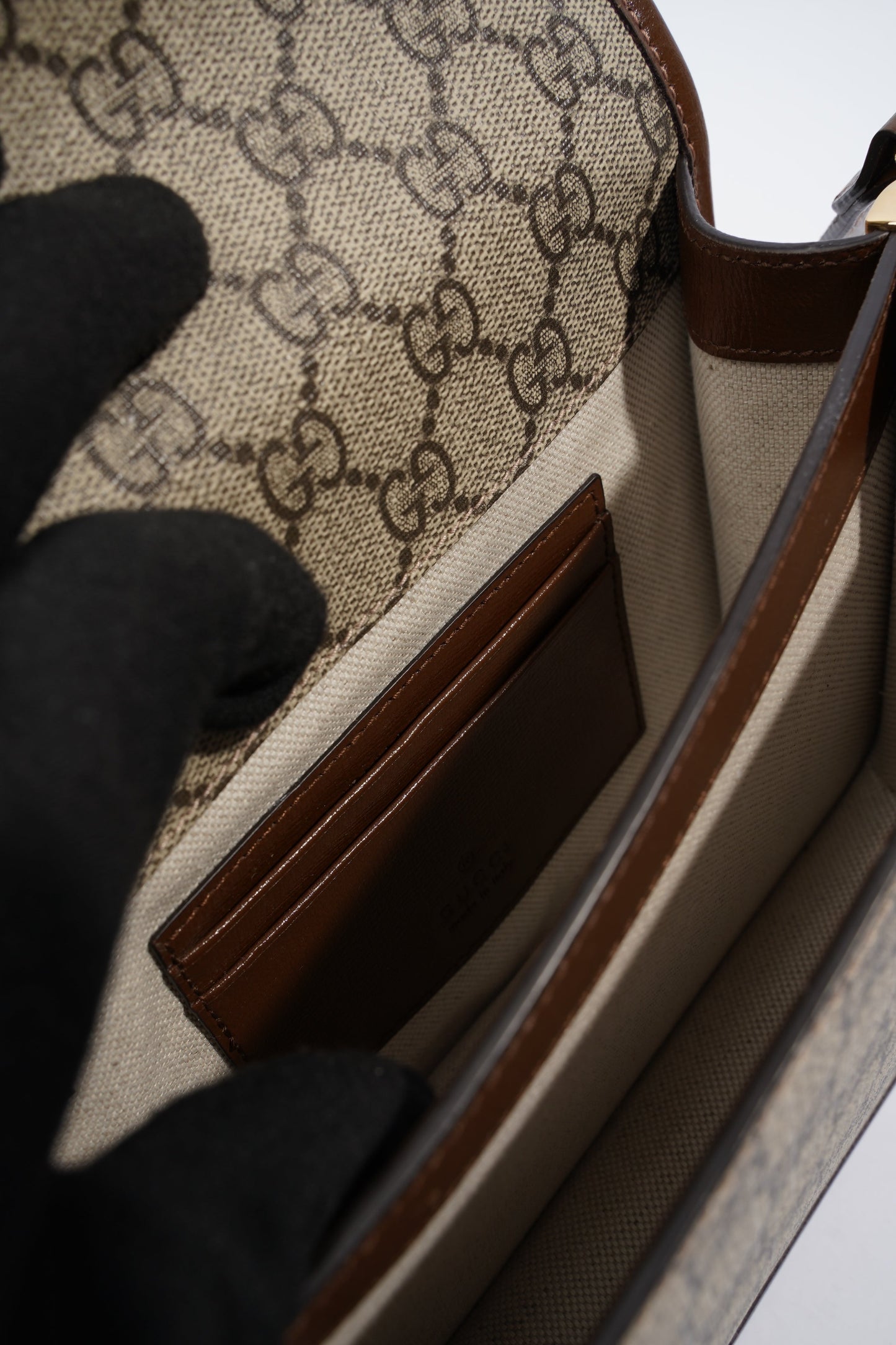 Gucci Mini Interlocking G GG Supreme Coated Canvas