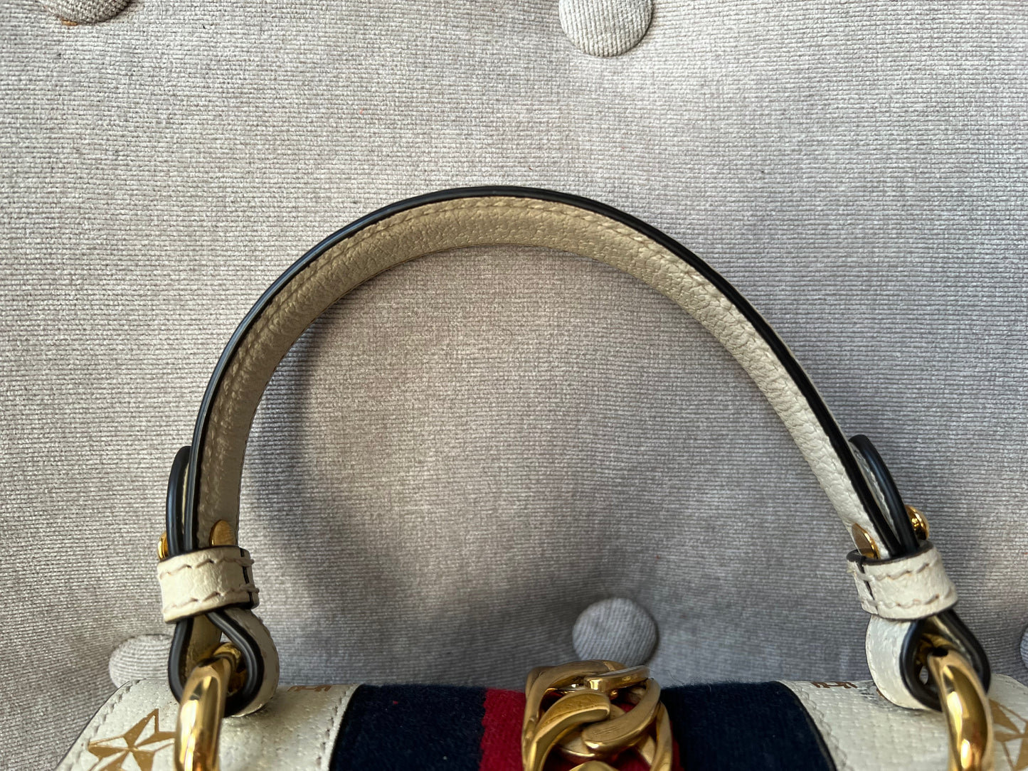 Gucci White Bee Star Sylvie Mini Bag (RRP £1,890)