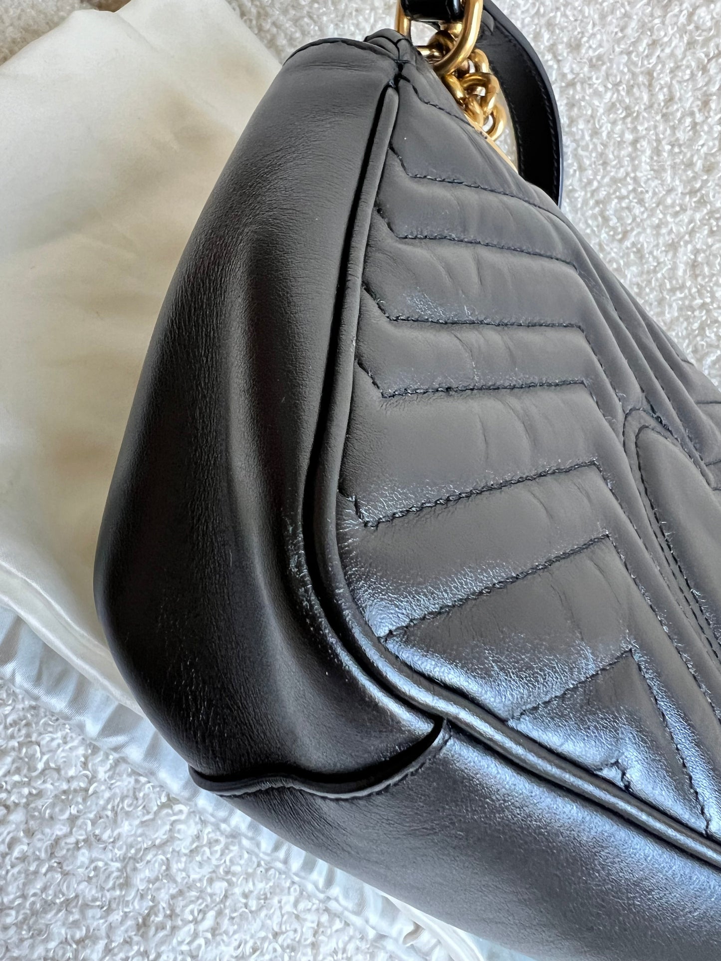 Gucci GG Black Marmont Small Shoulder Bag (RRP £1890)