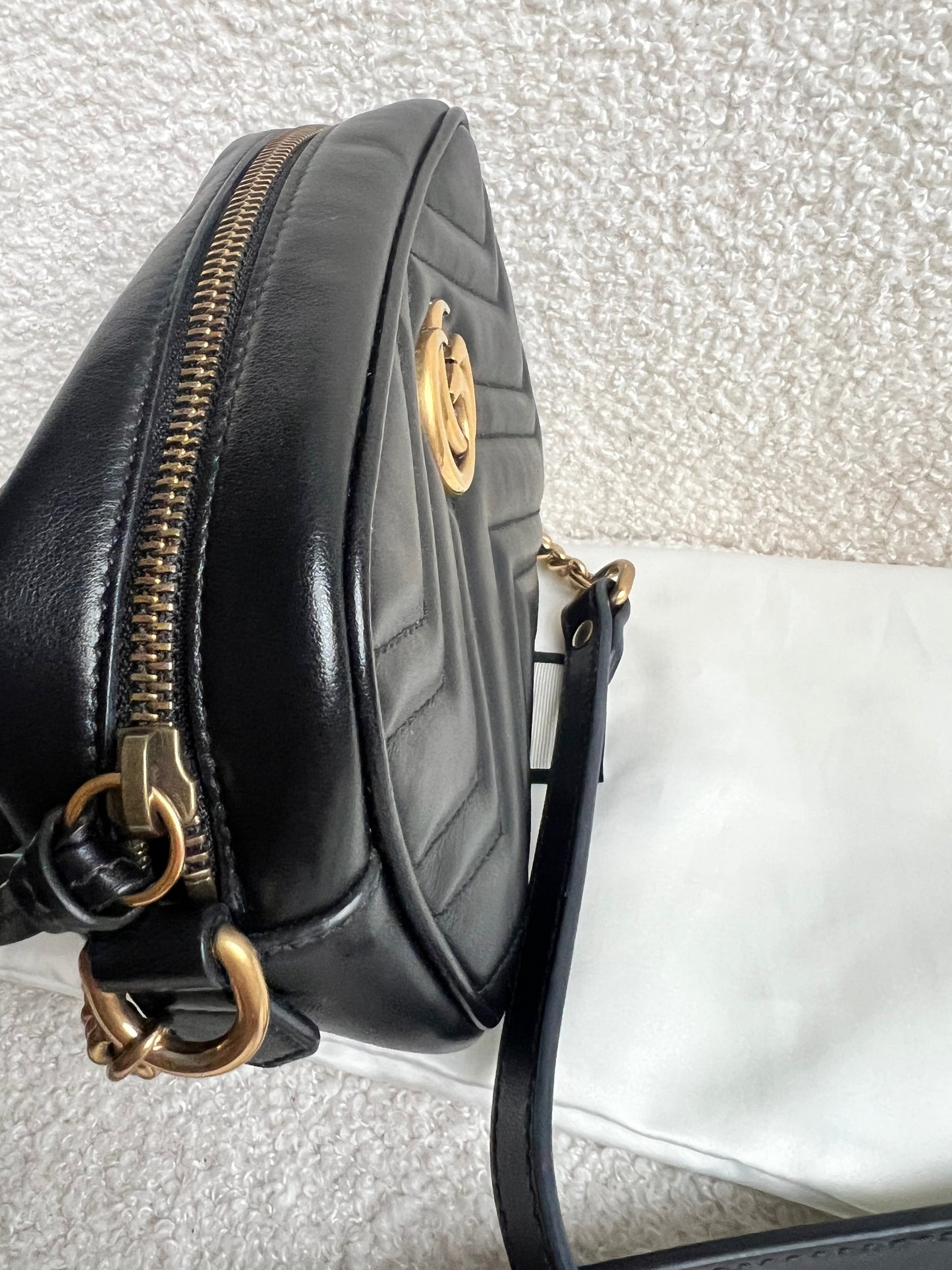 Gucci GG Black Marmont Mini Shoulder Bag (RRP £1,360)