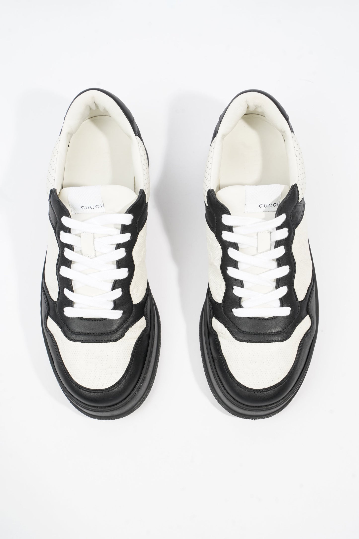 Gucci GG Sneaker White / Black Leather EU 44 UK 10