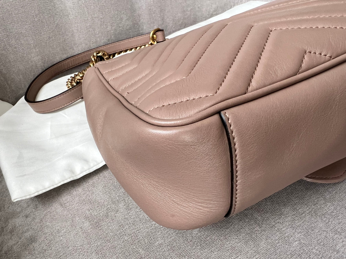 Gucci GG Dusty Pink Marmont Medium Shoulder Bag (RRP £2,340)