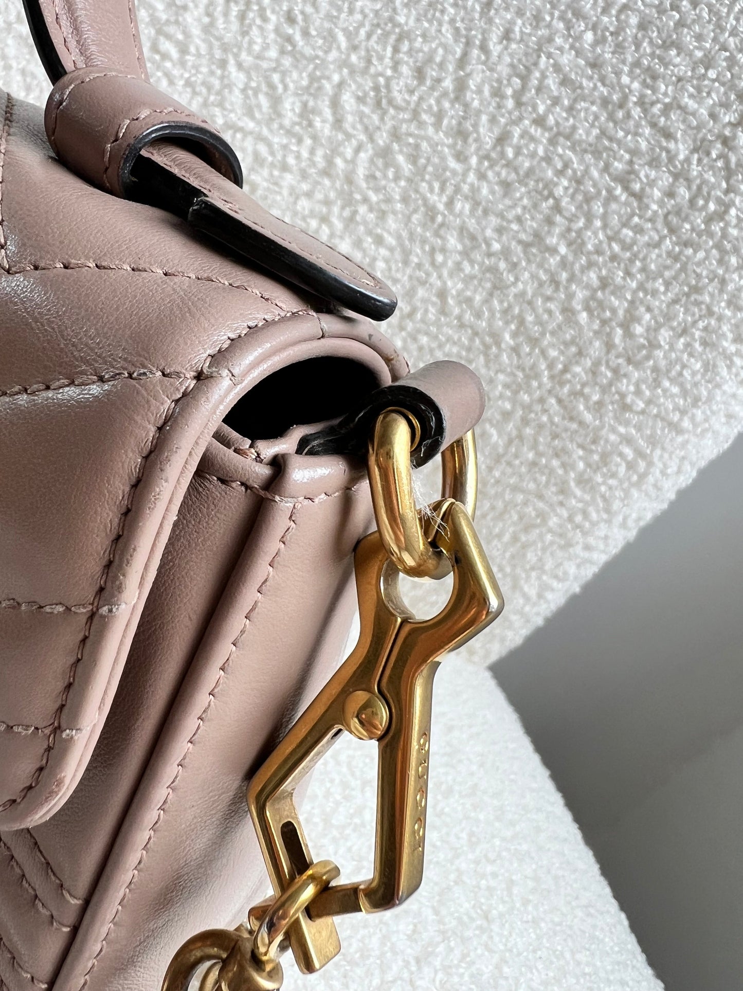 Gucci GG Dusty Pink Marmont Mini Top Handle Bag (RRP £1,890)