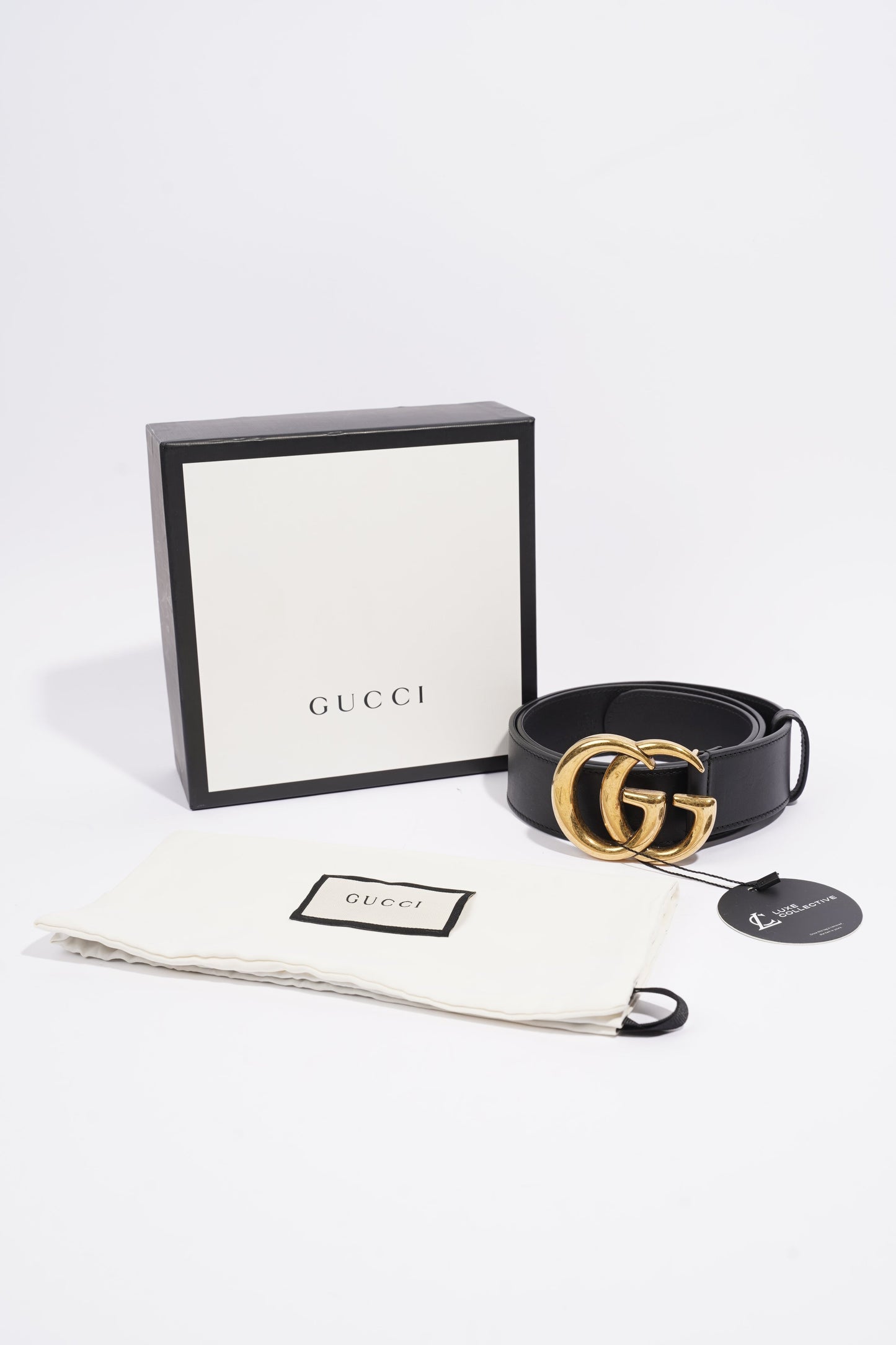 Gucci GG Marmont Belt Black Leather 85cm 34''