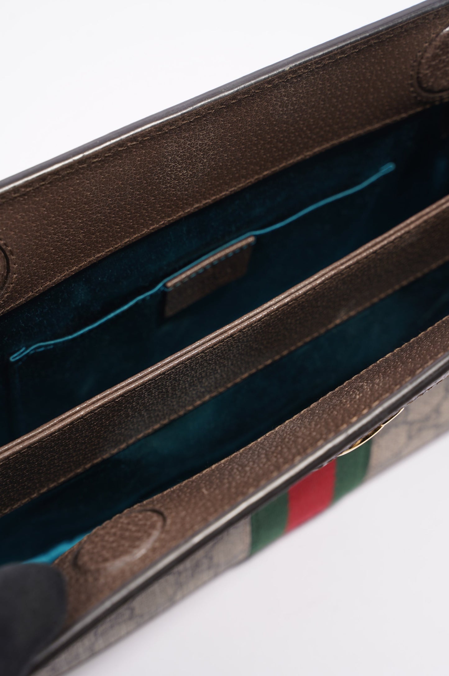 Gucci Ophidia GG Chain Shoulder Bag Supreme / Green / Red Coated Canvas Small