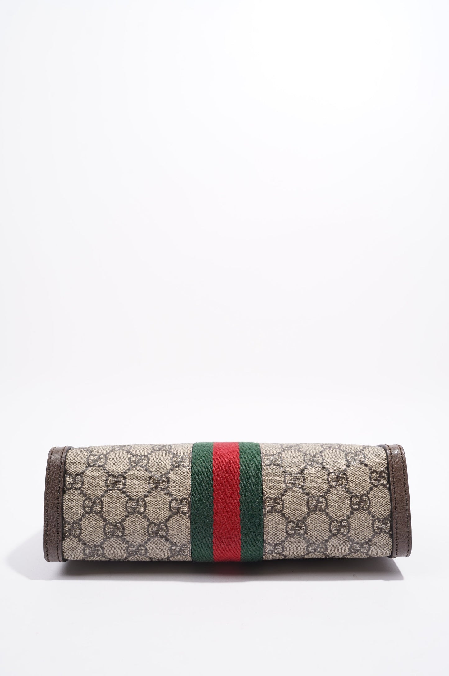 Gucci Ophidia GG Chain Shoulder Bag Supreme / Green / Red Coated Canvas Small